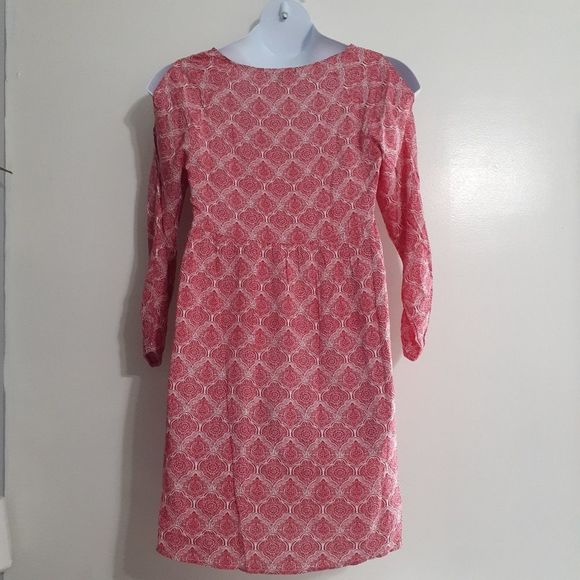 Ellos Red Floral Lightweight Dress 10 or 12 NWT - Picture 2 of 10